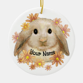 Kung Bunny Rabbit Ceramic Ornament