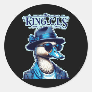 Kung C.l.s. Gent's Himmel Blue True Blue Navy Blue Runt Klistermärke