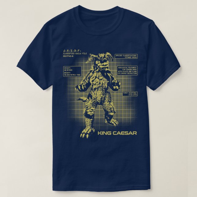 KUNG CAESAR KAIJU FILES T SHIRT (Design framsida)