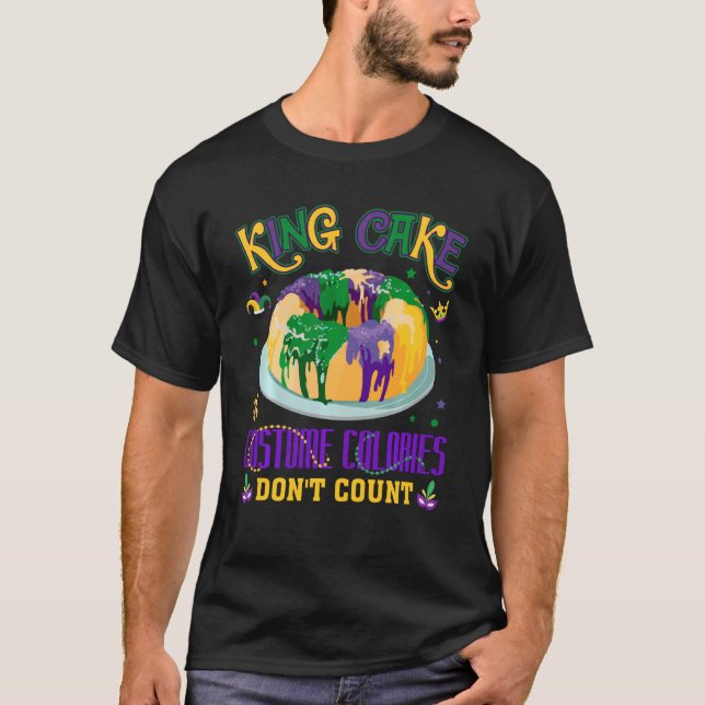 Kung Cake Costume Calories Don T Count Funny Mardi T Shirt (Framsida)