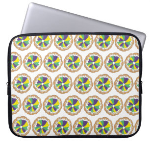 Kung Cake New Orleans NOLA Mardi Gras Carnival Laptop Fodral