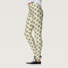 Kung Cake New Orleans NOLA Mardi Gras Carnival Leggings