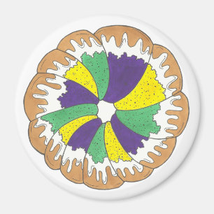 Kung Cake New Orleans NOLA Mardi Gras Carnival Magnet
