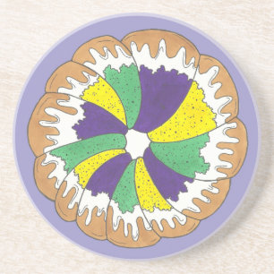 Kung Cake New Orleans NOLA Mardi Gras Carnival Underlägg