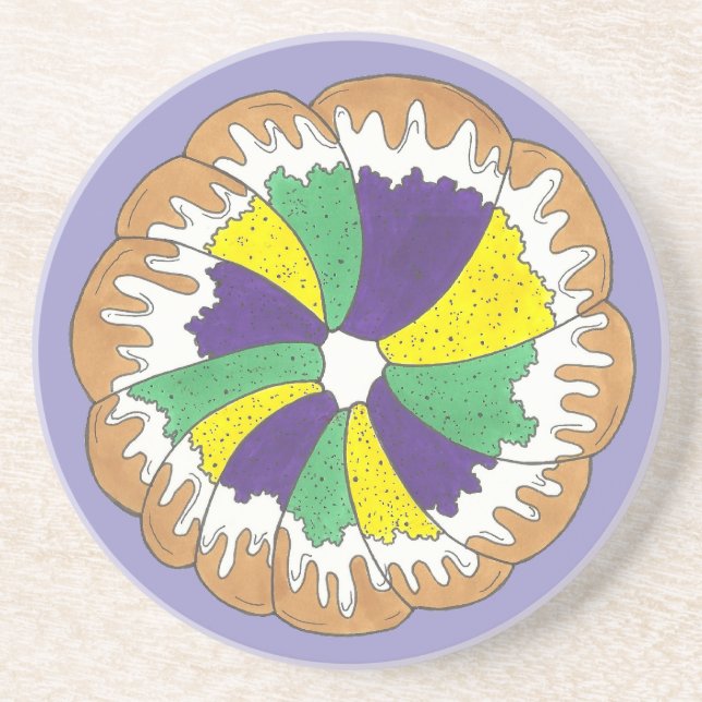 Kung Cake New Orleans NOLA Mardi Gras Carnival Underlägg (Framsidan)