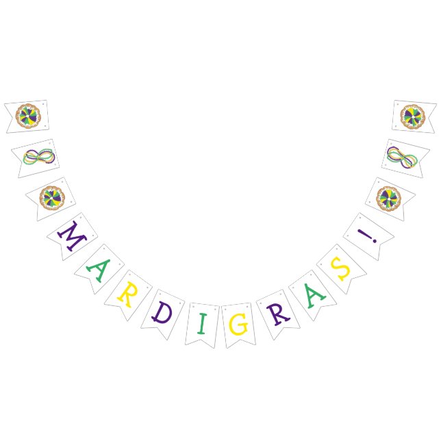 Kung Cake New Orleans NOLA Mardi Gras Carnival Vimplar (Alla)