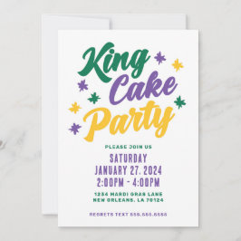 Kung Cake Party Inbjudningar