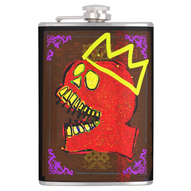Kung Calavera Skull pGeek NFT-konst Fickplunta (Framsidan)