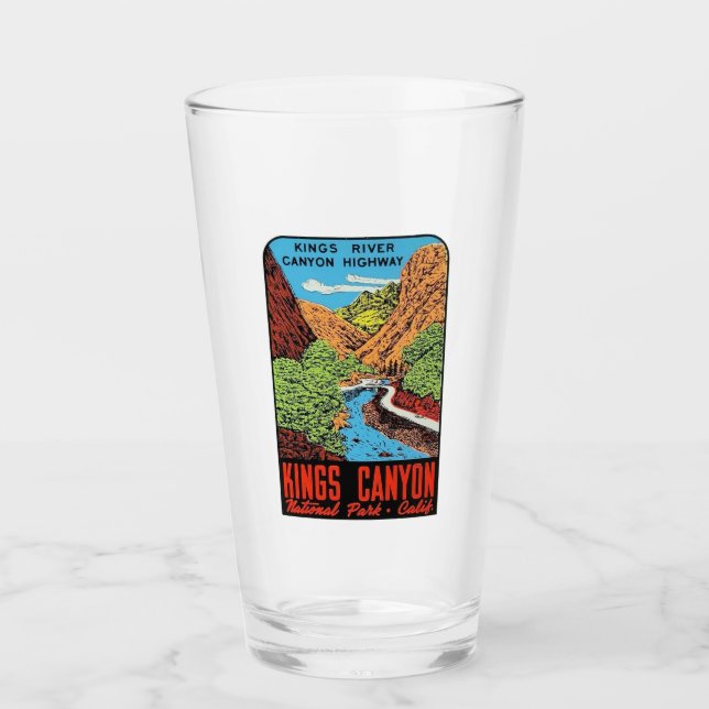 Kung Canyon National Park, California Pint Glass Glaskopp (Framsida)