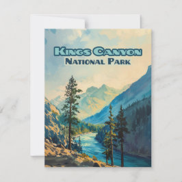 Kung Canyon National Park California Vintage Card