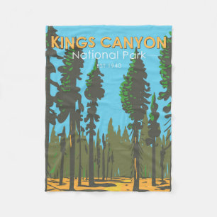 Kung Canyon National Park General Grant Vintage Fleecefilt