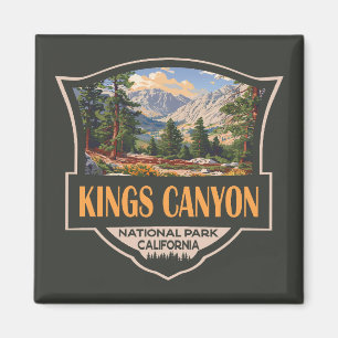 Kung Canyon National Park Illustration Retro Art Magnet