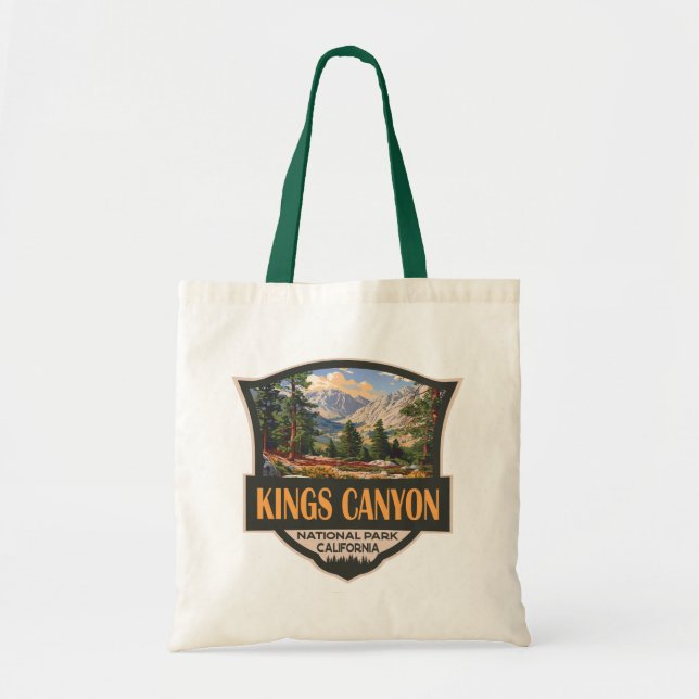 Kung Canyon National Park Illustration Retro Art Tygkasse (Framsidan)