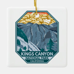 Kung Canyon National Park Sunset Vintage Julgransprydnad Keramik