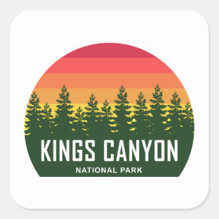 Kung Canyon nationalpark Fyrkantigt Klistermärke