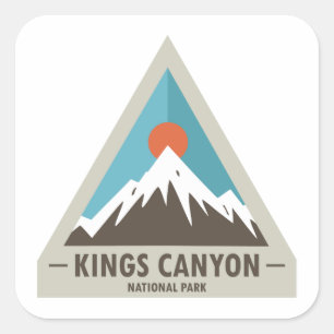 Kung Canyon nationalpark Fyrkantigt Klistermärke