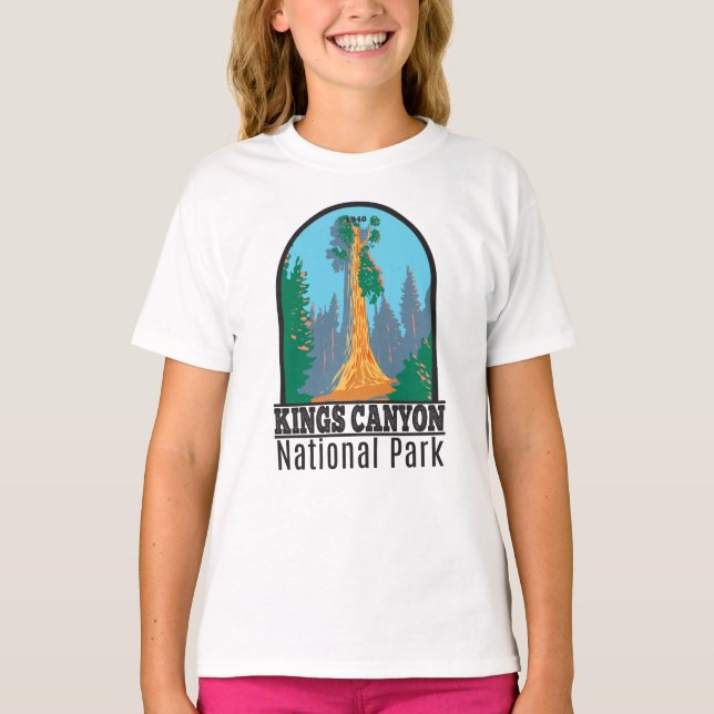 Kung Canyon nationalpark General Grant Träd T Shirt (Framsida)