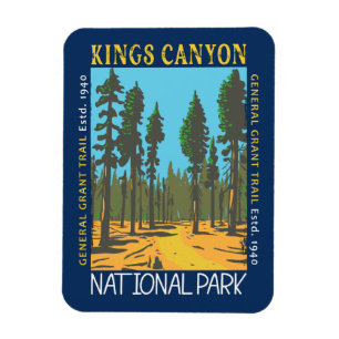 Kung Canyon nationalpark General Grant Trail Magnet