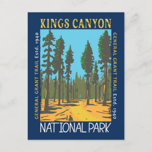 Kung Canyon nationalpark General Grant Trail Vykort