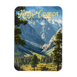 Kung Canyon nationalpark Illustration Travel Art Magnet
