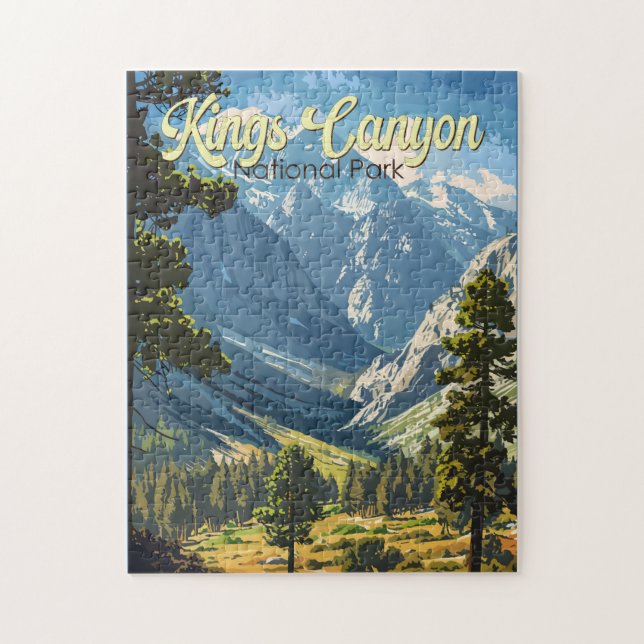 Kung Canyon nationalpark Illustration Travel Art Pussel (Vertikal)