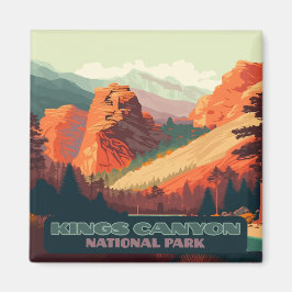 Kung Canyon nationalpark Kalifornien-bergen Magnet