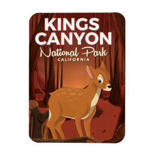 Kung Canyon nationalpark Kalifornien Magnet