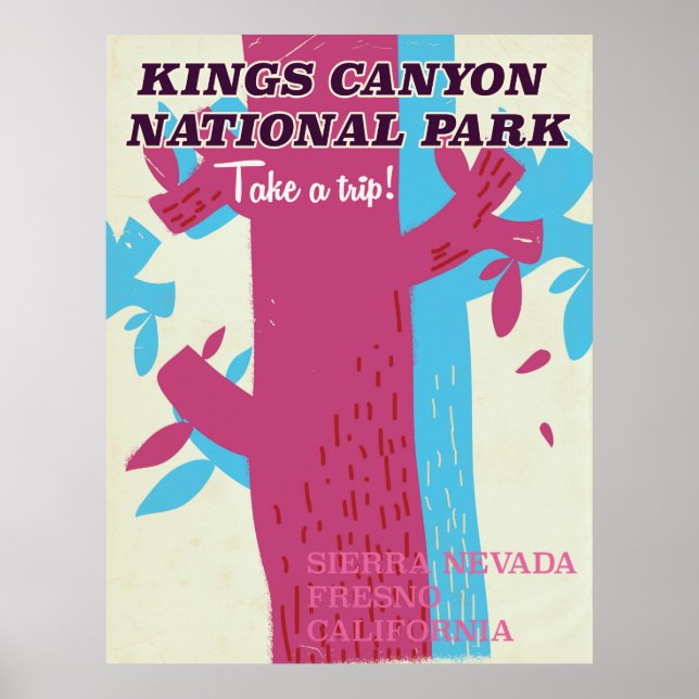 kung canyon nationalpark, Kalifornien poster (Framsidan)