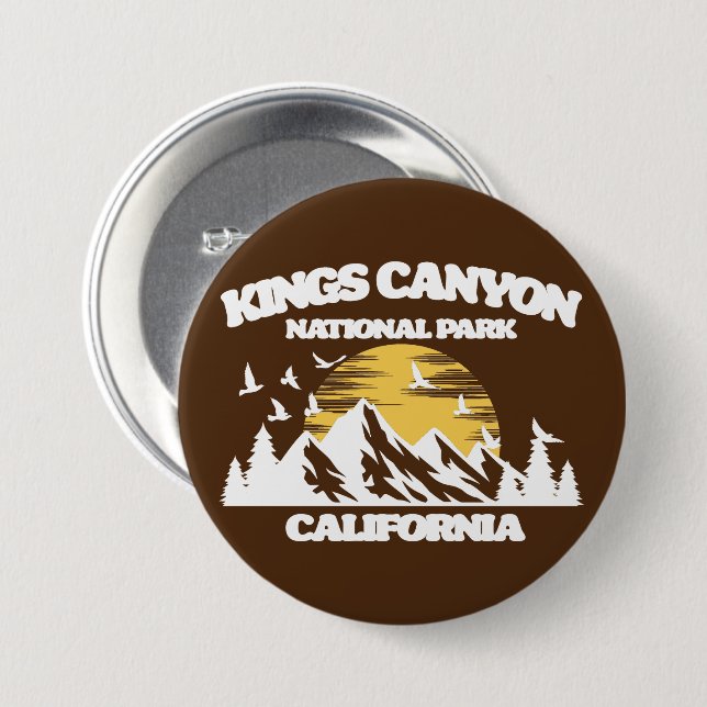 Kung Canyon nationalpark Knapp (Framsida & baksida)