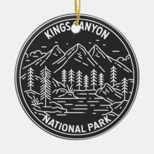 Kung Canyon nationalpark Monoline Julgransprydnad Keramik