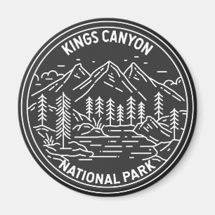 Kung Canyon nationalpark Monoline Magnet