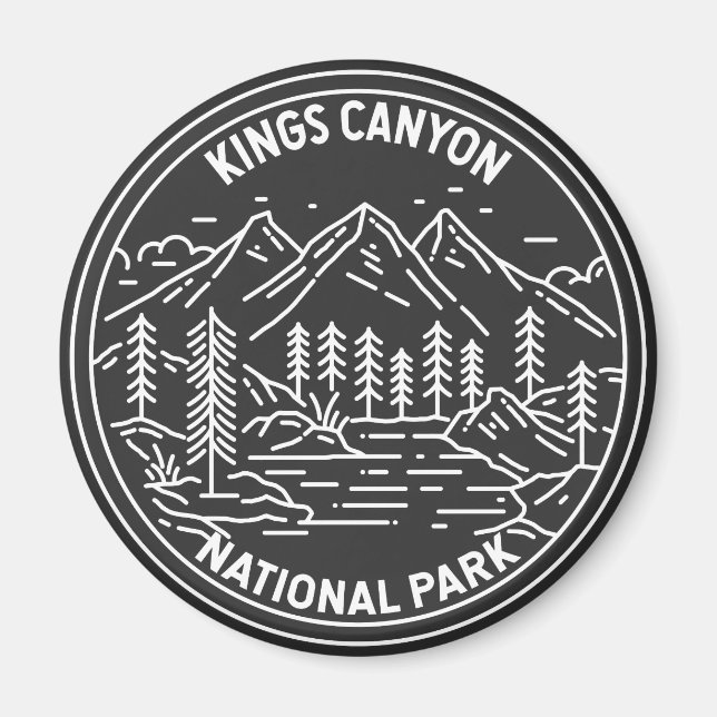 Kung Canyon nationalpark Monoline Magnet (Framsidan)