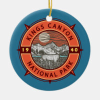 Kung Canyon nationalpark Mule Hjort Retro Compass