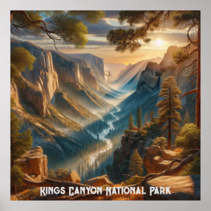 Kung Canyon nationalpark Poster