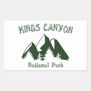 Kung Canyon nationalpark Rektangulärt Klistermärke