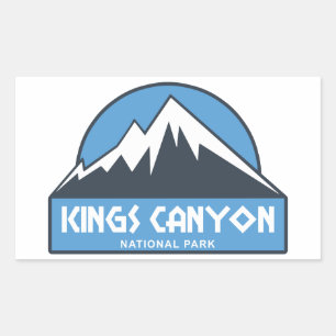 Kung Canyon nationalpark Rektangulärt Klistermärke