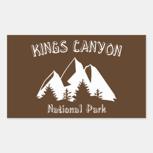 Kung Canyon nationalpark Rektangulärt Klistermärke