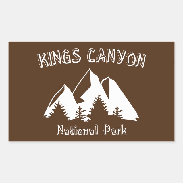 Kung Canyon nationalpark Rektangulärt Klistermärke (Framsida)