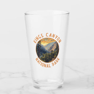 Kung Canyon nationalpark Retro Distress Circle Glaskopp