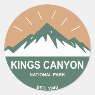 Kung Canyon nationalpark Runt Klistermärke