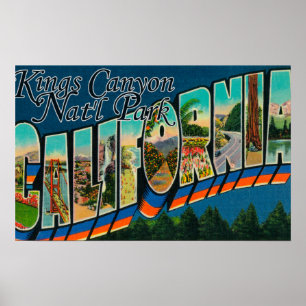 Kung Canyon Nat'l Park, CA - Stora Brev-scenen Poster