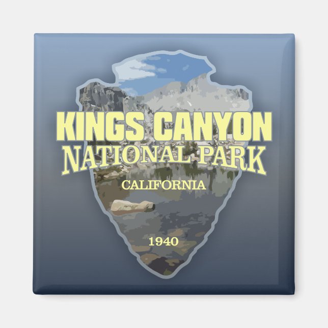 Kung Canyon NP (pilhuvud) Magnet (Framsidan)