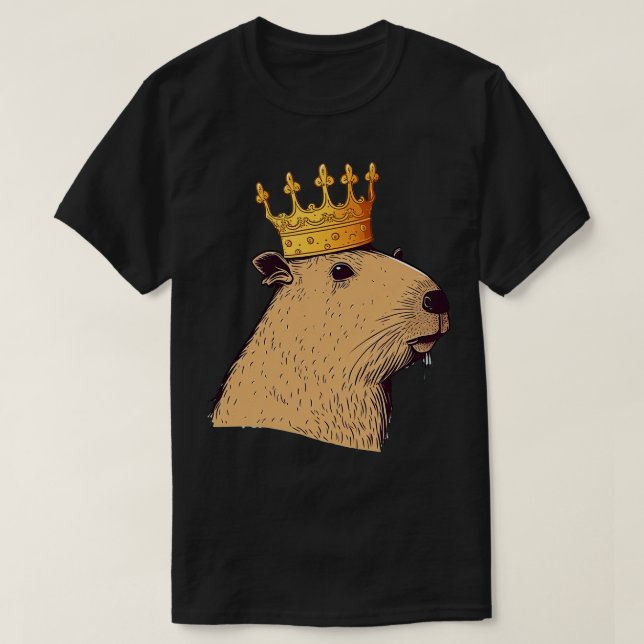 Kung Capybara 1 T Shirt (Design framsida)