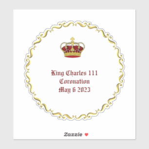 Kung Charles 111 Coronation May 6 2023 Klistermärken