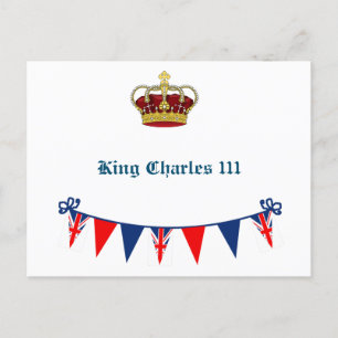 Kung Charles 111 Krona Helg Vykort
