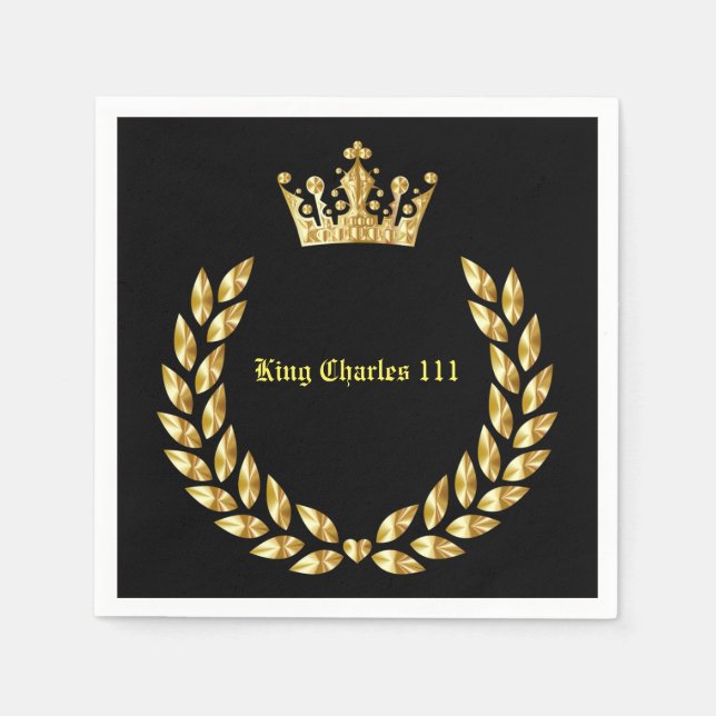 Kung Charles 111 Krona Royal Pappersservett (Framsidan)