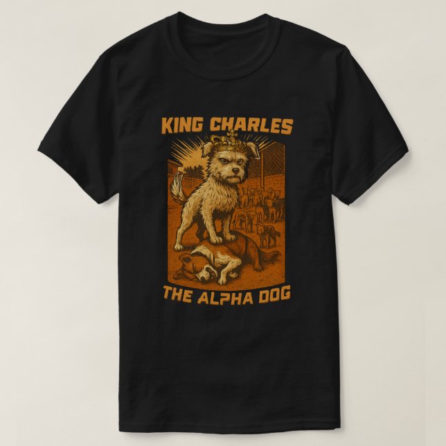 Kung Charles Alpha Hund tröja newlu hund kung (Design framsida)