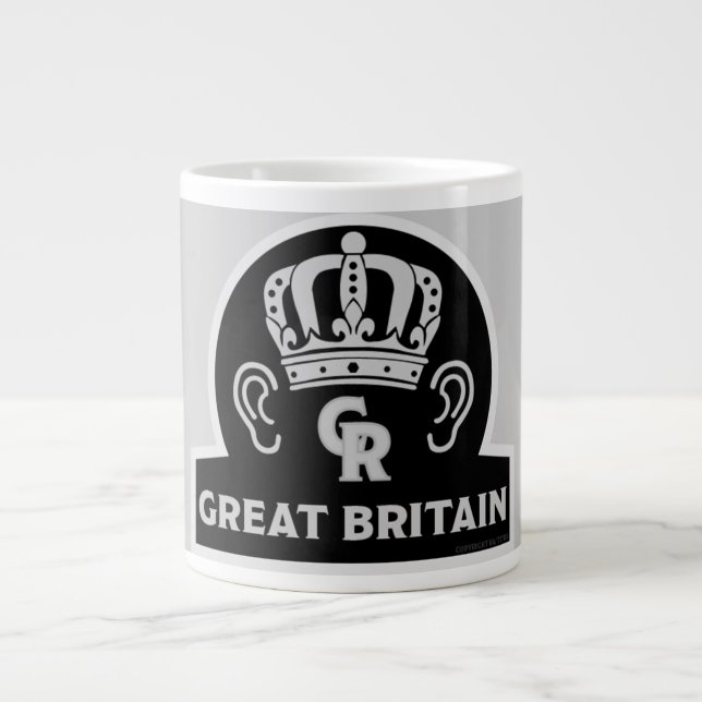 Kung Charles British Royal Krona Coffee Mugg Jumbo Mugg (Framsidan)