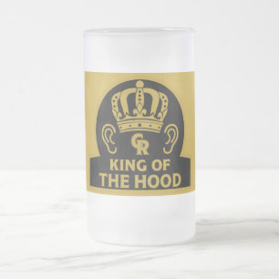 Kung Charles British Royal Krona Frostat Ölglas
