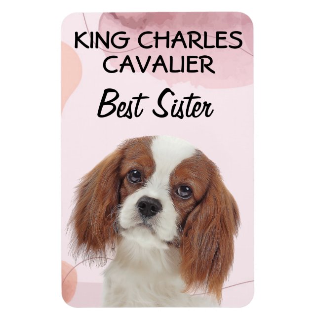 Kung Charles Cavalier Best Sister Magnet (Vertikal)